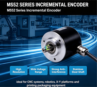ZUENCOD MS52 Encodeur Rotatif Incrémental 52mm Arbre 8mm 5-26V IP51 Capteur de Position et de Vitesse Industriel Haute Résistance aux Cycles