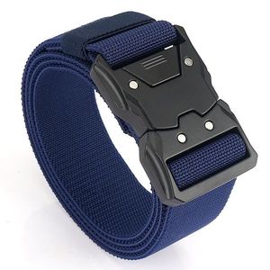 <span class=keywords><strong>Ceinture</strong></span> tactique en toile pour <span class=keywords><strong>homme</strong></span>, <span class=keywords><strong>ceinture</strong></span> de sport de plein air décontractée, <span class=keywords><strong>boucle</strong></span> en alliage automatique, nylon, entraînement, vêtements de travail, extensible, Yonger A6 125cm - Product Image 4