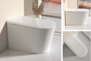 オートフラッシュインテリジェントトイレSトラップセラミックワンピースビデスマートWCフロアマウントバスルーム便器 - Product Image 3