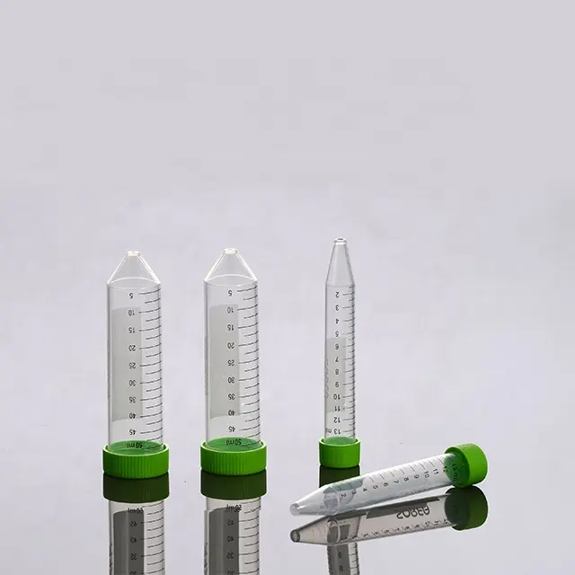 Tube conique stérile de laboratoire 15 ml autre fournitures de laboratoire tube à centrifuger plat 15 ml