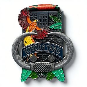 Medaglie Sportive Personalizzate in Lega di Zinco Dorata con Nastri, Medaglia da Basket Pressofusa Placcata Oro Colore Pantone - Product Image 3