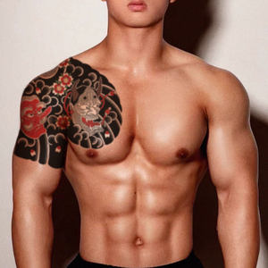 CJ desechable temporal impermeable tienda de belleza tatuaje plantilla hombres mujeres Sexy brazo espalda Abdomen Flor Mariposa tatuaje pegatina - Product Image 5