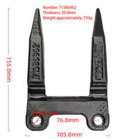 Protector de doble dedo de acero para cuchillas OEM, pieza de repuesto agrícola para barra de corte de cosechadora