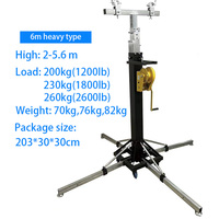 Torre elevadora de truss de 290 kg de capacidad, resistente, de 6 m y 7 m, con cabrestante, para pantallas LED, luces de escenario, altavoces line array y soporte de manivela para altavoces