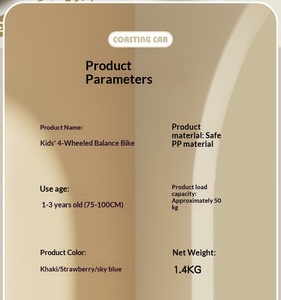 Nouvelle trottinette BMX pour enfants de 1 à 3 ans, frein à pied, cadre en PP, jantes en <span class=keywords><strong>carbone</strong></span>, roues de 24 pouces, exercice d'équilibre et de coordination - Product Image 6