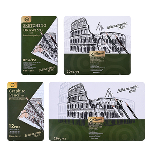 Xin Bowen Vật Liệu Nghệ Thuật 11/12/20/28 Phác Thảo Bút Chì Kit Nghệ Thuật Thiết Lập Chuyên Nghiệp Mềm Mại Và Cứng Than Phác Thảo Nghệ Sĩ Bút Chì - Product Image 6