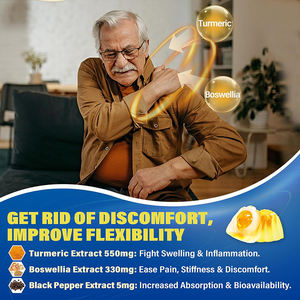 Vegan Glucosamine Chondroitin <b>Gummies</b> for Joint Muscle Support Low Priced Turmeric Supplement with Gummy Type <b>Vitamins</b> - Product Image 5