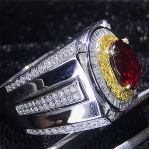 Anillo <span class=keywords><strong>de</strong></span> Hombre SGARIT <span class=keywords><strong>de</strong></span> Lujo con Piedra Preciosa <span class=keywords><strong>de</strong></span> Alta Calidad, Oro AU750 <span class=keywords><strong>de</strong></span> 18k, Rubí Natural Sin Tratar <span class=keywords><strong>de</strong></span> 3.22ct Color <span class=keywords><strong>Sangre</strong></span> <span class=keywords><strong>de</strong></span> Pichón - Product Image 4