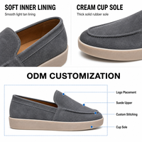Cadeau de Noël : Mocassins en daim de chèvre pour homme, à bout rond, à enfiler, pour le bureau et les occasions décontractées – Vente directe usine