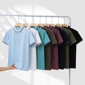 T-shirts personnalisés pour hommes à séchage rapide, couleur unie, polyester et coton, manches courtes, polo de sport d'extérieur, t-shirts décontractés pour femmes, été - Product Image 6