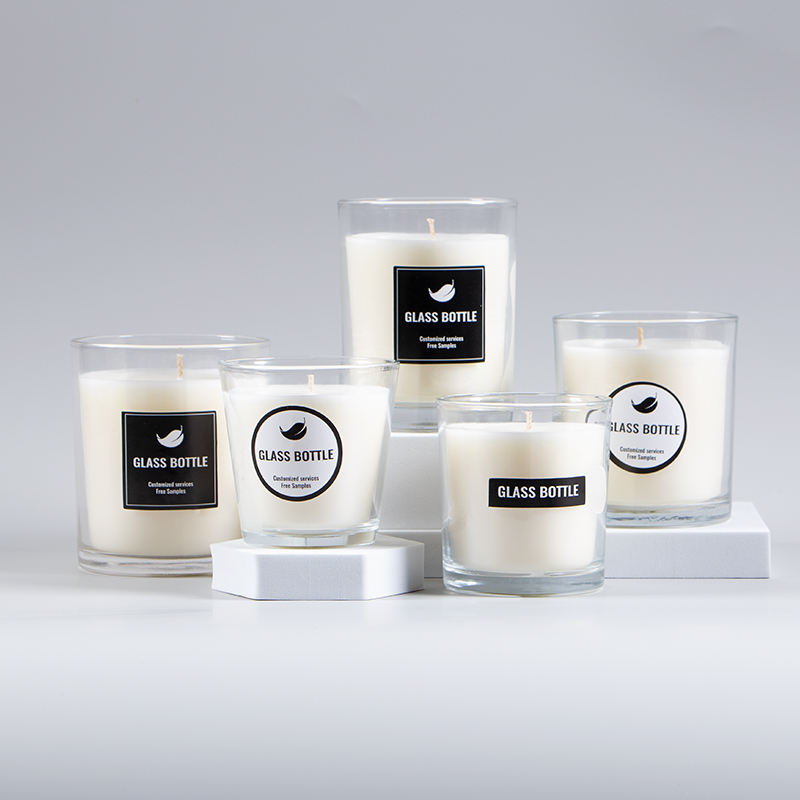 Jar for Candle Making Cylinder Transparent Luxury Classic Empty Glass Candle Cup