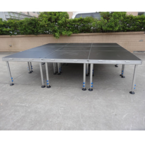 Escenario Móvil Ligero de Aluminio para Exteriores, Altura Ajustable, Fácil de Montar y con Superficie Antideslizante - Product Image 6