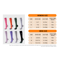 Chaussettes de compression en nylon personnalisées avec logo, 15-20 mmHg, 20-30 mmHg, chaussettes de sport colorées jusqu'au genou pour hommes et femmes