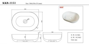 Pequeña encimera de superficie sólida lavabo Corian de piedra de resina fregadero para cuarto de baño - Product Image 5