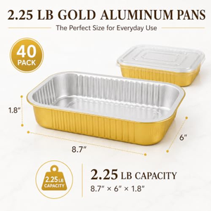 Boîte alimentaire en feuille d'or en gros, différentes tailles, personnalisable, haute qualité, faible coût, boîte à spaghetti jetable avec différents couvercles - Product Image 2