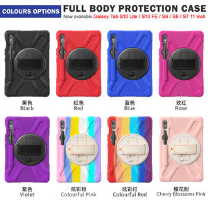 Funda para Tablet <span class=keywords><strong>Samsung</strong></span> <span class=keywords><strong>Galaxy</strong></span> <span class=keywords><strong>S7</strong></span>/S8/S9/S9FE/S10FE/S10 Lite de 11 Pulgadas, Resistente, Híbrida, con Correa de Mano y Hombro - Product Image 5