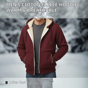 Sudadera con Capucha para Hombre, 100% Poliéster, Tejido de Punto Transpirable, con Bordado, Cuello con Capucha, Diseño Sólido, Secado Rápido - Product Image 2