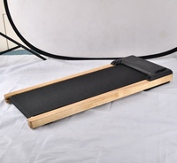 Tapis de marche électrique portable en bois silencieux, tapis de course pour bureau, machine de course à pied avec écran LED et télécommande, usage domestique, 100 kg