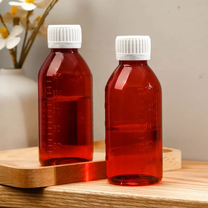 150ml अनुकूलन दवा मौखिक तरल बोतल प्लास्टिक मौखिक तरल बोतल दौर खांसी सिरप बोतल