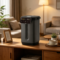 Longbank Nouvelle Bouilloire Électrique Intelligente 3L en Acier Inoxydable Brossé Noir avec Écran Tactile LED et Contrôle Multi-Températures
