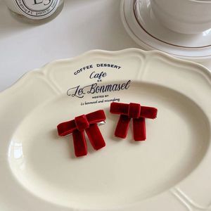 Fancy Velvet Mini Ribbon <b>Bow</b> Hair <b>Clips</b> for Girls-Daily Use - Product Image 5