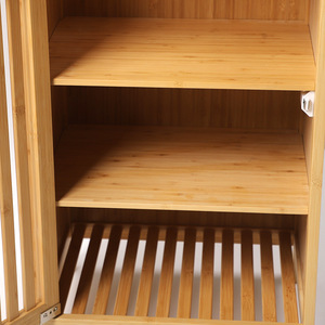 Floor-standing multi-layer bamboo storage <b>rack</b>, cabinet, multi-functional <b>kitchen</b> cabinet, pot <b>rack</b>, dish cabinet, narrow - Product Image 4