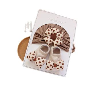 Conjunto de Calcetines de Bebé con Puntos de Primavera/Otoño, Lindo Gorro con Flores para Recién Nacido y Calcetines Casuales de Algodón Tejido Absorbente de Sudor, 6-12 Meses - Product Image 4