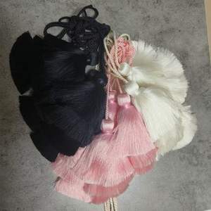 Sjzmm Super <span class=keywords><strong>épaisse</strong></span>ur 3 couches glands 15cm grands glands en soie Fringe100 % rayonne pour la décoration de fête pour la fabrication de bijoux - Product Image 5