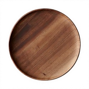 Plato de Madera Hecho a Mano, Plato de Servir de Madera Natural, Plato Decorativo Rústico para la Mesa del Comedor, Cocina, Hogar, Restaurante, Hotel - Product Image 5