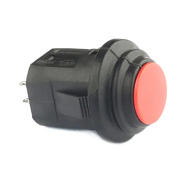 high quality 3A 250V AC 2 pin plastic latching momentary push button switch for mobility scooter