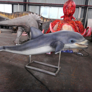 Venta al por mayor de figuras de animales realistas: tiburón, ballena, delfín en movimiento, esculturas decorativas para parques de atracciones - Product Image 3