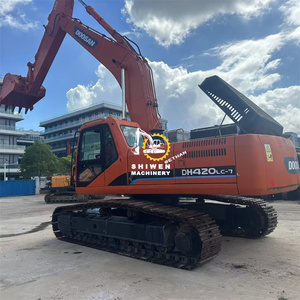 Excavadora de cadenas pesada usada Doosan DH420LC-7 original de Corea, excavadora hidráulica para minería, DH420LC-7 usada, envío gratis, lista para enviar - Product Image 2