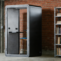 Cabine téléphonique insonorisée moderne pour une personne, avec structure en acier extensible, pour la maison, le bureau, l'école, les réunions, design modulaire