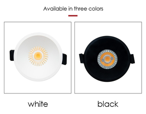 Đen Trắng LED Spotlight insolation bao phủ 3000K 4000K Dip Switchable COB Downlight sâu chống chói Dimmable dẫn xuống ánh sáng - Product Image 5