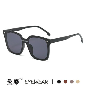 Oversized Square <b>Sunglasses</b> For Women Pc Frame Yellow Lens Uv400 Protection Driving Style - Product Image 2