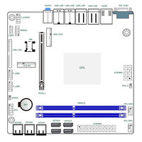 Placa Base Industrial Mini ATX C612Np OEM ODM DIY Xeon E5 V3/V4 10 Bahías NAS 6*2.5G 10*SATA LGA2011 DDR4 M.2 NVMe ECC X99