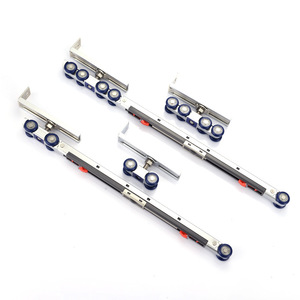 Riel deslizante bidireccional de acero inoxidable con rodillos de nailon para puertas de vidrio de cocina y baño, deslizamiento suave. - Product Image 3