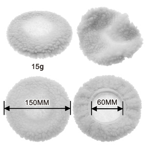 Tampons de polissage en laine artificielle blanche de 5-6 pouces, tampons de lustrage doux, bonnets de polissage en microfibre pour l'entretien automobile et le polissage de la peinture - Product Image 2