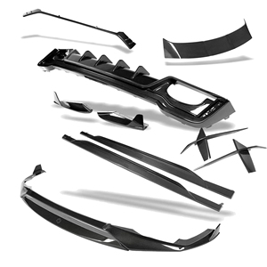 Kit carrosserie en fibre de carbone sèche pour Audi RS6, style RS4 RZ, comprenant lèvre avant, diffuseur, spoiler et jupes latérales, kit carrosserie RS4 - Product Image 6