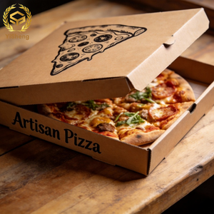 Caja Triangular Individual para Pizza, Biodegradable, de Cartón Corrugado Tipo E, con Orificio de Ventilación UV, para Empaque de Pizza para Llevar - Product Image 2