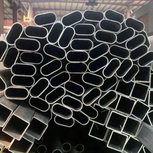 Tubo Ovalado Plano de Acero 15x30mm Negro/Plateado FGA, Barra para Colgar Ropa en Armarios y Guardar Ropa - Product Image 3