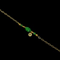 Bracelet en jadéite birmane naturelle de qualité A, Lu Lu Tong, bracelet en jadéite verte de haute qualité, bracelet sculpté en jadéite pour femmes, cadeau en jadéite (avec NGTC)