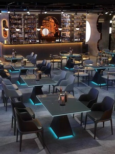 Ensemble de meubles de bar d'angle pour restaurant - Mobilier commercial en bois massif pour café et centre commercial - Product Image 5