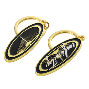 Porte-clés personnalisés en gros, plaqués or, avec lettres et émail <span class=keywords><strong>double</strong></span> face, logo personnalisé pour votre marque - Product Image 4