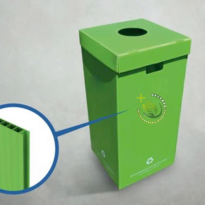waste dust bin garbage pp corrugated plastic foldable storage box recycle bin