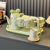 Service à thé en céramique de luxe léger haut de gamme, théière, nouveauté 2026, cadeau de déménagement et de mariage pour la maison