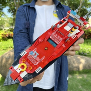 Bateau télécommandé Flytec V102 CITY 2.4G pour la lutte contre les incendies, ensemble de construction, jouet bateau rapide de <span class=keywords><strong>pompier</strong></span> STEM - Product Image 2