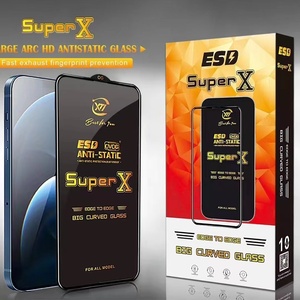 Protector de pantalla de teléfono Super X ESD antiestático alto claro gran curva vidrio templado para <span class=keywords><strong>iphone</strong></span> samsung A21s tecno infinix - Product Image 2