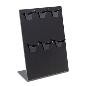 Moderno espositore da banco L per plexixi nero pieghevole portatile fatto PVC plastica PP per pubblicità negozio al dettaglio di stoccaggio - Product Image 2
