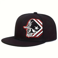 Topi Snapback Hip Hop Modis Gaya Adjustable, Bordir, untuk Tarian Jalanan, Aktivitas Luar Ruangan, Bahan Poplin Anti Air